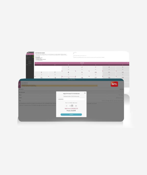 Esempio portale web prenotazione posto auto